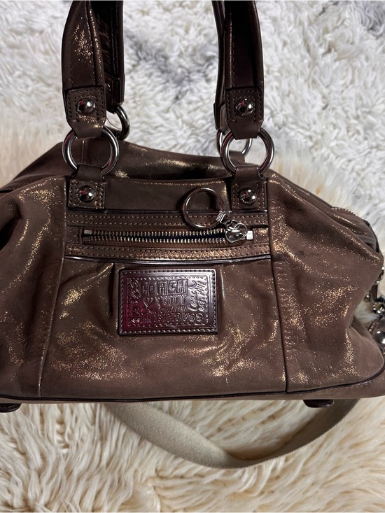 Coach Handbags - Coach Poppy Sling/Shoulder BagPurse Glittery Bronze